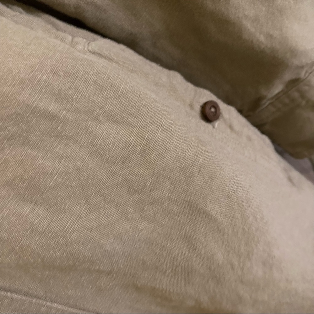 Soft Surroundings Khaki Button Down Mini Dress - Picture 5 of 12